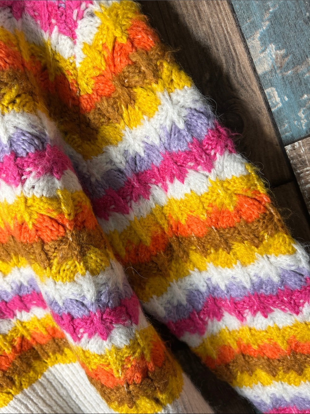 Zara Multicolor crotched Striped Cowl Neck Sweater - Picture 11 of 14